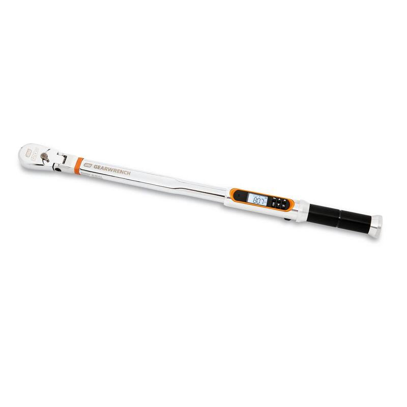 GEARWRENCH 1/2 in. Drive 120XP 50-250 ft./lbs. Flex-Head Electronic Torque Wrench with Angle - 85196
