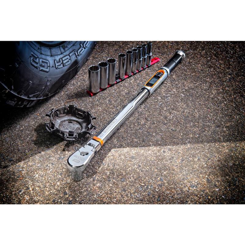 GEARWRENCH 1/2 in. Drive 120XP 50-250 ft./lbs. Flex-Head Electronic Torque Wrench with Angle - 85196