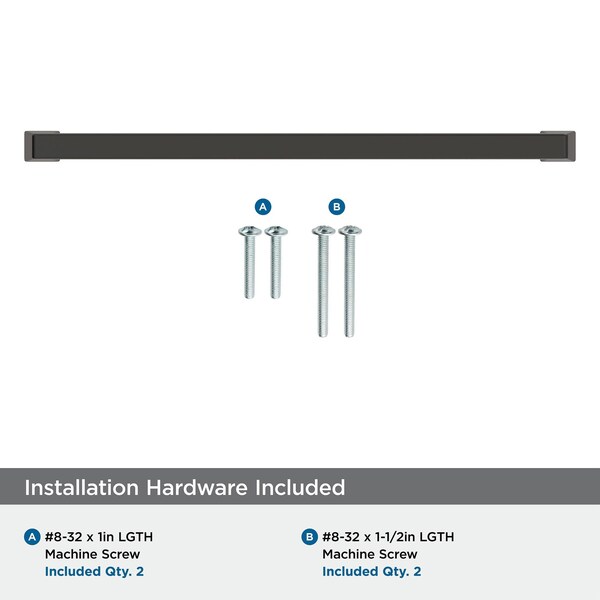 Amerock Blackrock 10-1/16 inch 256mm Center-to-Center Black Bronze Cabinet Pull - BP55283BBR