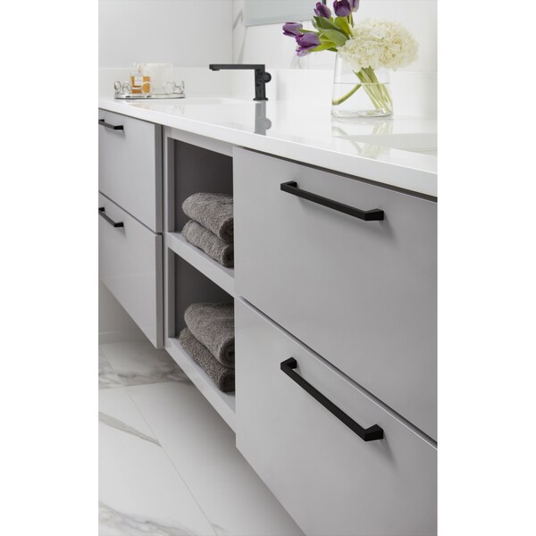 Amerock Blackrock 10-1/16 inch 256mm Center-to-Center Black Bronze Cabinet Pull - BP55283BBR