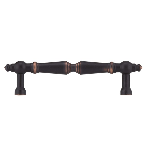 Richelieu 3-1/2 in. (89 mm) Center-to-Center Brushed Oil-Rubbed Bronze Traditional Drawer Pull - BP1454BORB
