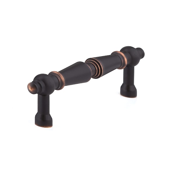 Richelieu 3-1/2 in. (89 mm) Center-to-Center Brushed Oil-Rubbed Bronze Traditional Drawer Pull - BP1454BORB