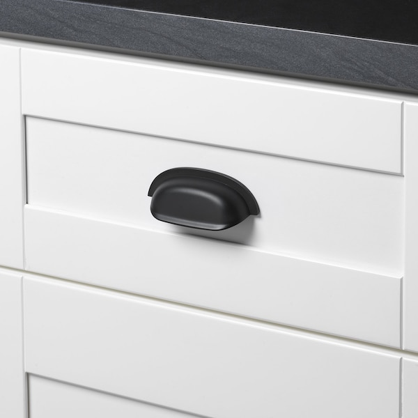 Gliderite Hardware 2-1/2 in. Center to Center Matte Black Classic Bin Pull - 4081-MB, 10PK - 4081-MB-10