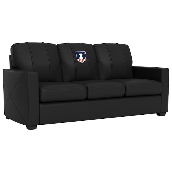 Dreamseat Silver Sofa with Illinois Fighting Illini Logo - XZ7759001SOCDBK-PSCOL13600