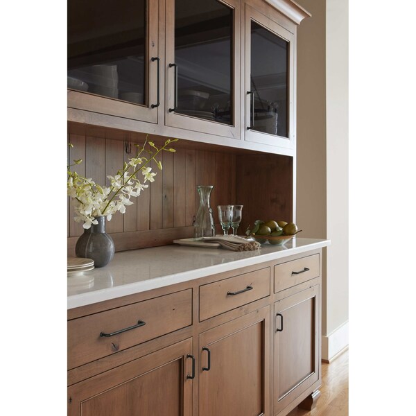 Amerock Factor 3 inch 76mm Center-to-Center Matte Black Cabinet Pull - BP37380FB