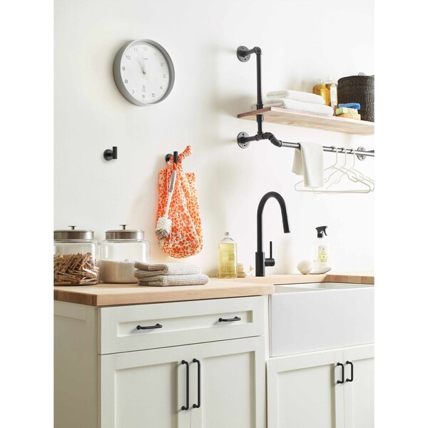 Amerock Factor 3 inch 76mm Center-to-Center Matte Black Cabinet Pull - BP37380FB