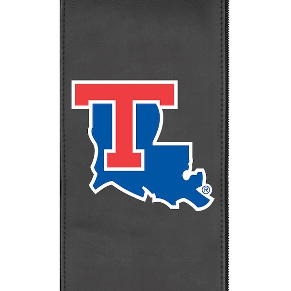 Dreamseat Silver Sofa with Louisiana Tech Bulldogs Logo - XZ7759001SOCDBK-PSCOL13340