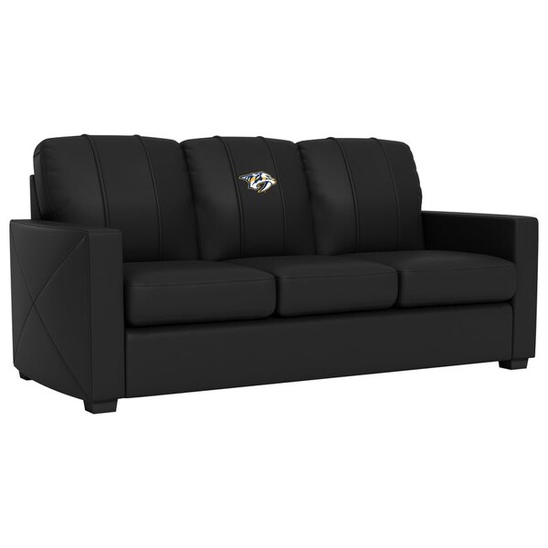 Dreamseat Silver Sofa with Nashville Predators Logo - XZ7759001SOCDBK-PSNHL41060
