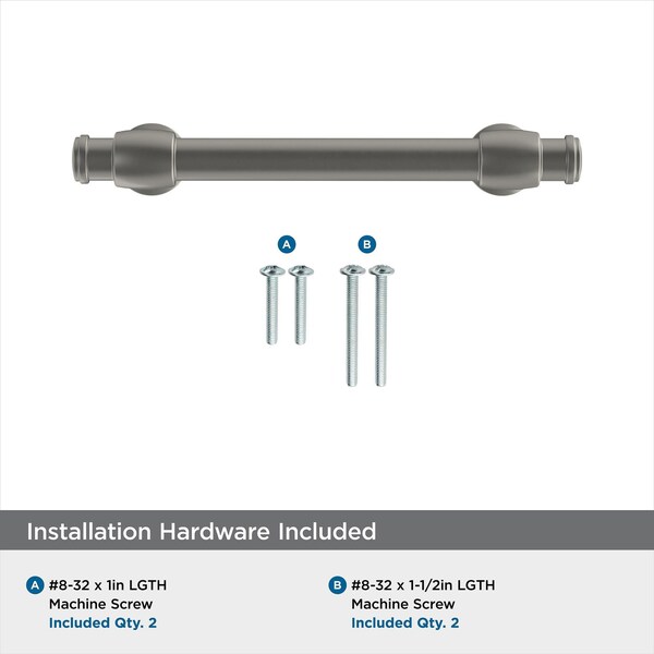 Amerock Winsome 3-3/4 in 96 mm Center-to-Center Satin Nickel Cabinet Pull - BP36766G10