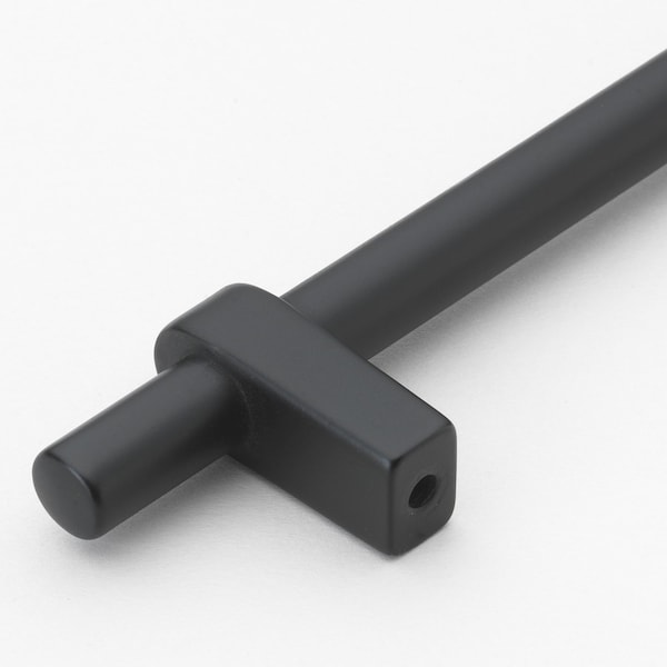 Gliderite Hardware 4-1/4 in. Center to Center Matte Black European Cabinet Pull - 4148-S-MB, 5PK - 4148-S-MB-5