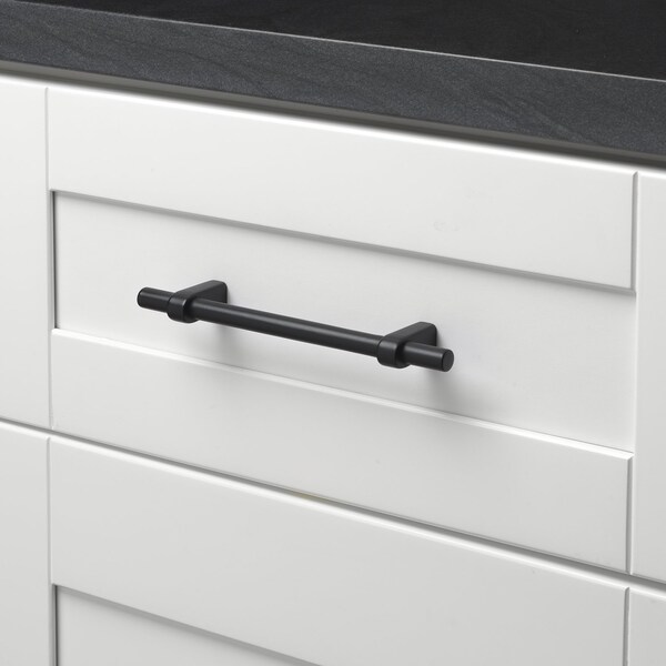 Gliderite Hardware 4-1/4 in. Center to Center Matte Black European Cabinet Pull - 4148-S-MB, 5PK - 4148-S-MB-5