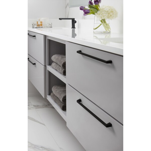 Amerock Blackrock 12-5/8 inch 320mm Center-to-Center Black Bronze Cabinet Pull - BP55284BBR