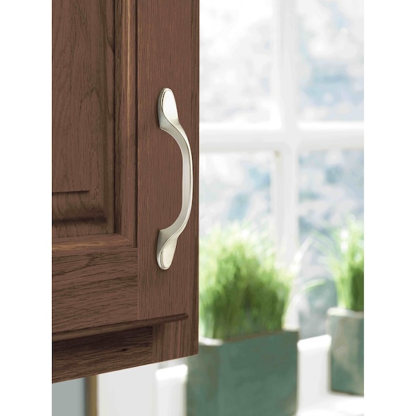 Amerock Ravino 3 in 76 mm Center-to-Center Satin Nickel Cabinet Pull - BP21935G10