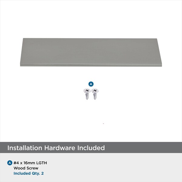 Amerock Edge Pulls 3-3/4 inch 96mm Center-to-Center Satin Nickel Cabinet Edge Pull - 2000853