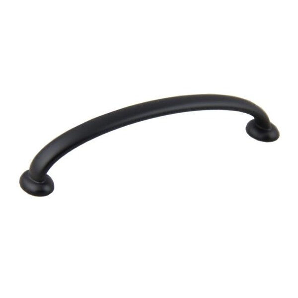 Crown 5-1/2" Deco Cabinet Pull with 5" Center to Center Matte Black Finish - CHP87216BK