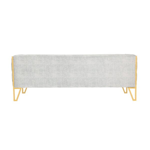 Manhattan Comfort Vector Sofa in Grey and Gold - SF008-GY