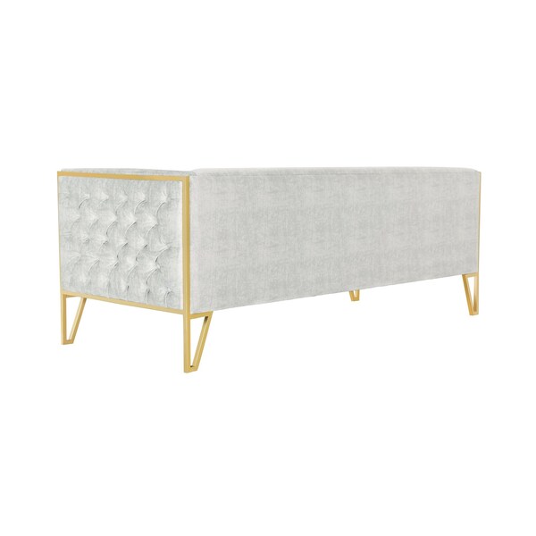 Manhattan Comfort Vector Sofa in Grey and Gold - SF008-GY