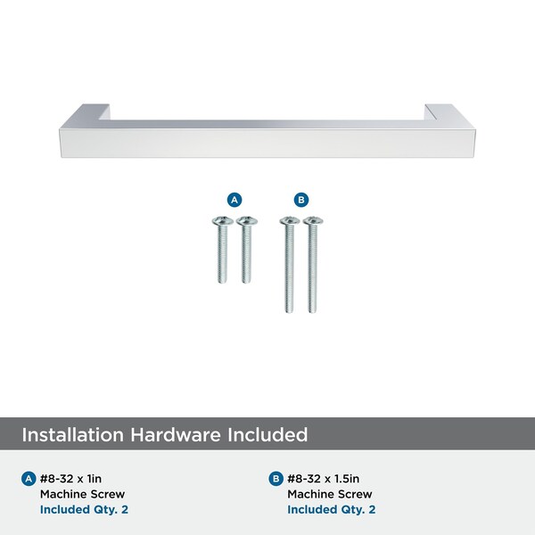 Amerock Monument 5-1/16 in 128 mm Center-to-Center Polished Chrome Cabinet Pull - BP3657126