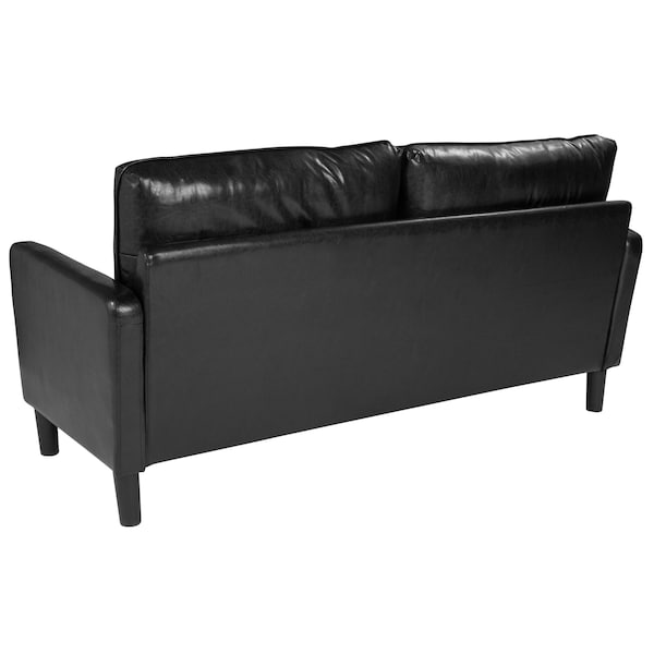 Flash Furniture Washington Park Sofa, Black Leather - SL-SF918-3-BLK-GG