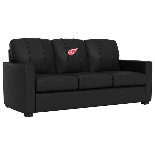 Dreamseat Silver Sofa with Detoit Red Wings Logo - XZ7759001SOCDBK-PSNHL41000