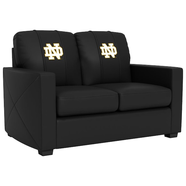 Dreamseat Silver Loveseat with Notre Dame Secondary Logo - XZ7759003LSCDBK-PSCOL13821