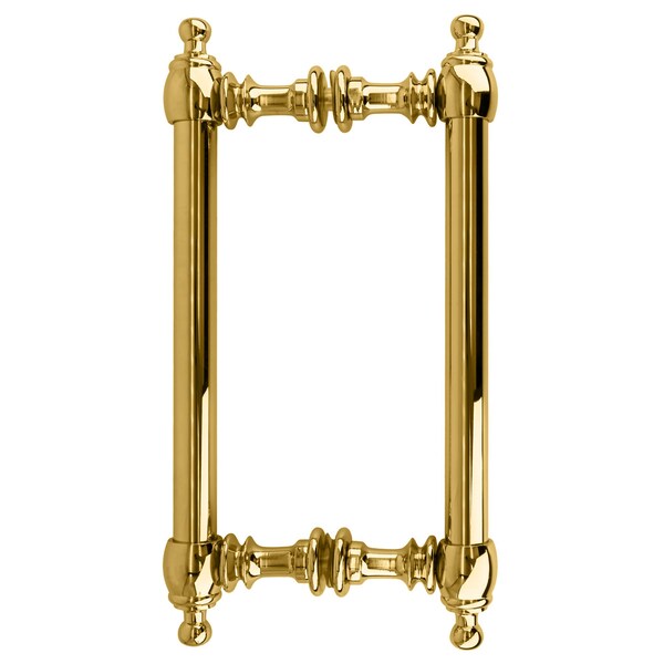 Cr Laurence Unlacquered Brass 8 in. Colonial Style Back-to-Back Pull Handles - C0L8X8ULBR
