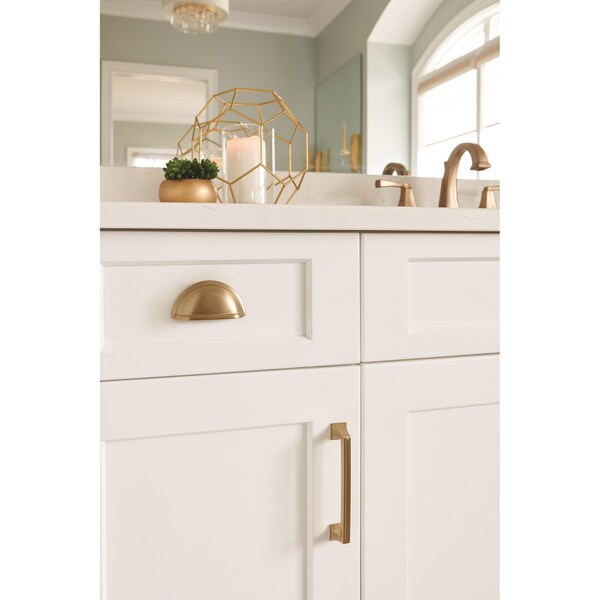 Amerock Cup Pulls 3 in 76 mm Center-to-Center Golden Champagne Cabinet Cup Pull, 10PK - 10BX53010BBZ