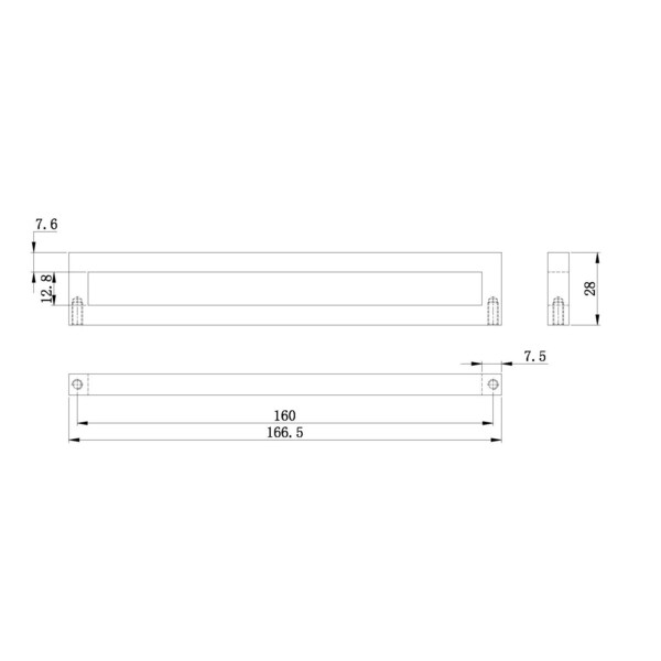 Richelieu 6 5/16 in (160 mm) Center-to-Center Brushed Nickel Contemporary Cabinet Pull - BP312456160195