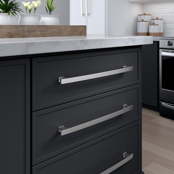 Richelieu 18-inch (457 mm) Center to Center Brushed Nickel Transitional Cabinet Pull - BP525418195