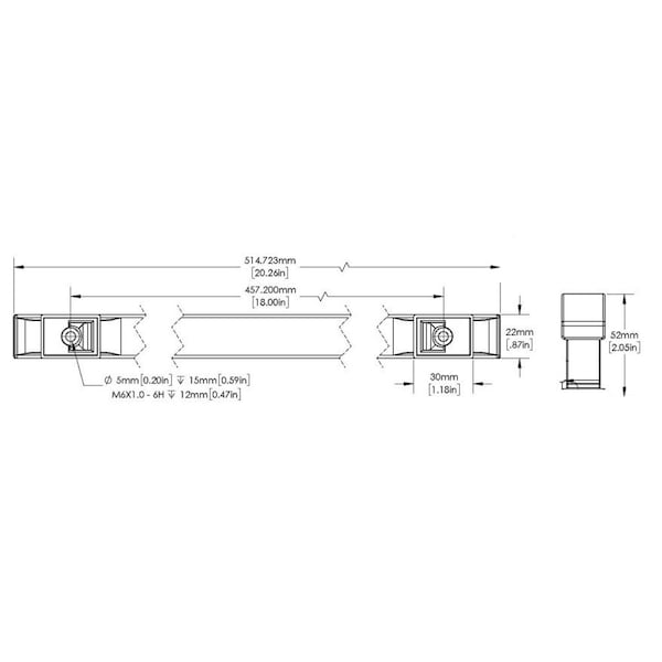 Richelieu 18-inch (457 mm) Center to Center Brushed Nickel Transitional Cabinet Pull - BP525418195