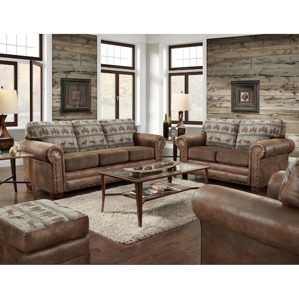 Latestluxury 36 x 88 x 37 in. Buckskin Loveseat, Brown - LA3320384