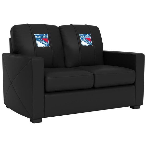 Dreamseat Silver Loveseat with New York Rangers Logo - XZ7759003LSCDBK-PSNHL41090