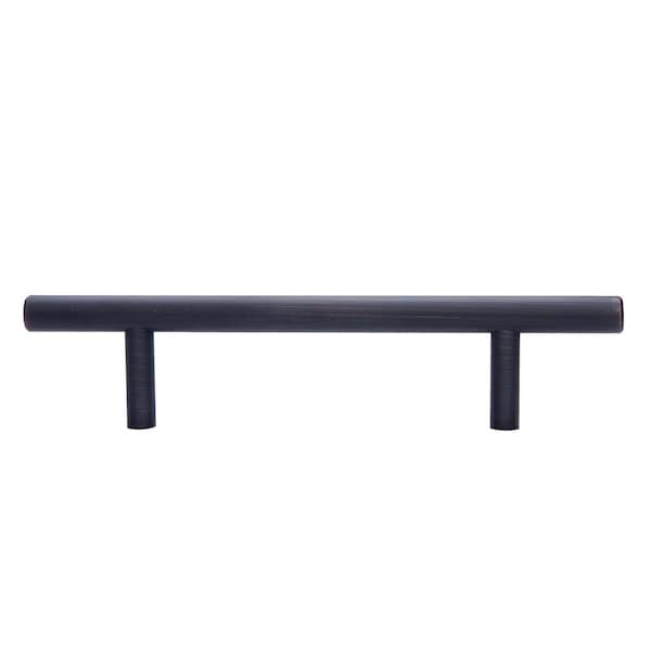 South Main Hardware Euro Bar Cabinet Handle (3/8" Diameter), 6.38" Length (4" Hole Center), Oil Rubbed Bronze, 10PK - SH928-OR-10