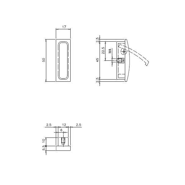 Richelieu Matte Chrome Contemporary Recessed Cabinet Pull - BP72117174