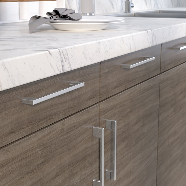 Richelieu 6 5/16 in (160 mm) Center-to-Center Chrome Contemporary Drawer Pull - BP8160160140