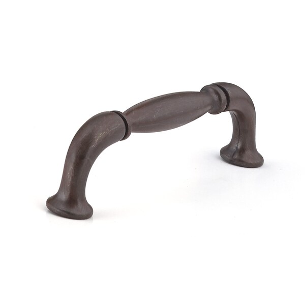 Richelieu 3-3/4 in. (96 mm) Center-to-Center Rust Traditional Drawer Pull - BP2373796801