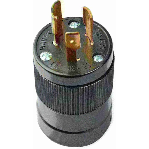Marinco 205Pbl Marinco 20A 125V Plug, Lkg Black - 205PBL