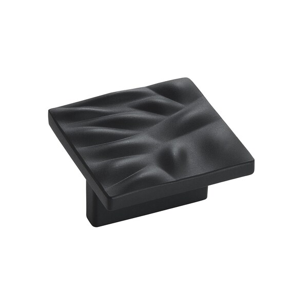 Amerock Calathea 1-1/4 in 32 mm Center-to-Center Matte Black Cabinet Pull - BP10132MB