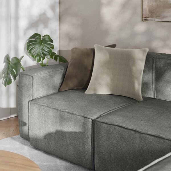 Flash Furniture Bridgetown Luxury Modular Sectional Sofa, Left Side w/Arm Rest, Dark Gray - IS-IT2231-LC-DKGRY-GG