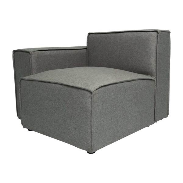Flash Furniture Bridgetown Luxury Modular Sectional Sofa, Left Side w/Arm Rest, Dark Gray - IS-IT2231-LC-DKGRY-GG
