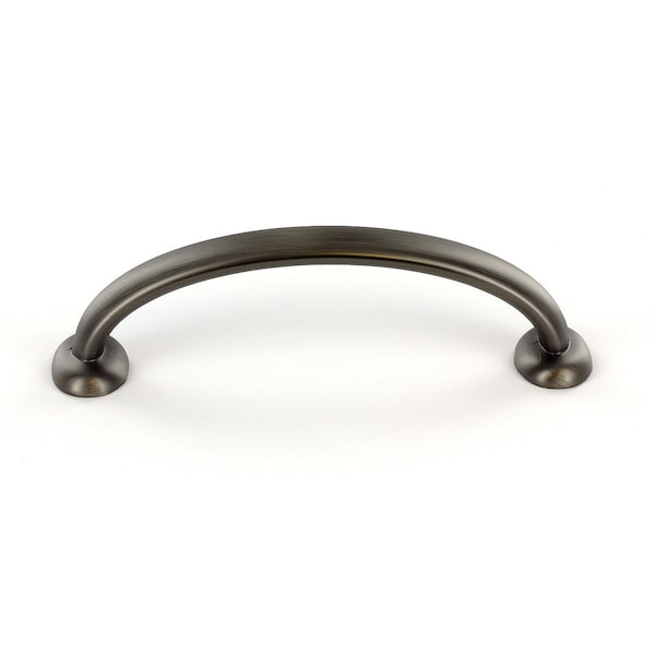 Richelieu 3 3/4 in (96 mm) Center-to-Center Antique Nickel Traditional Drawer Pull - 5127896143