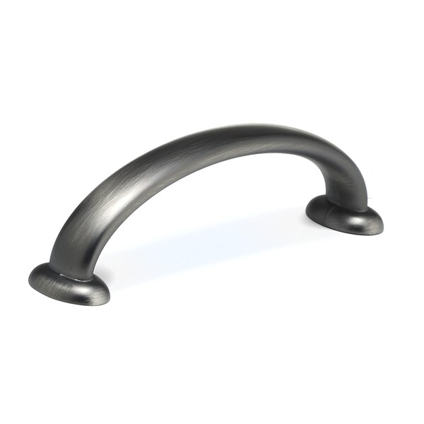 Richelieu 3 3/4 in (96 mm) Center-to-Center Antique Nickel Traditional Drawer Pull - 5127896143