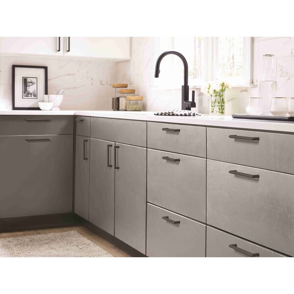Amerock Revolve 6-5/16 in 160 mm Center-to-Center Matte Black Cabinet Pull - BP36854FB