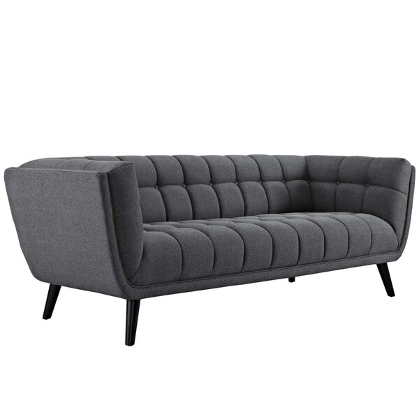 Modway Furniture Bestow Upholstered Fabric Sofa - Gray, 29.5 x 35.5 x 86 in. - EEI-2730-GRY
