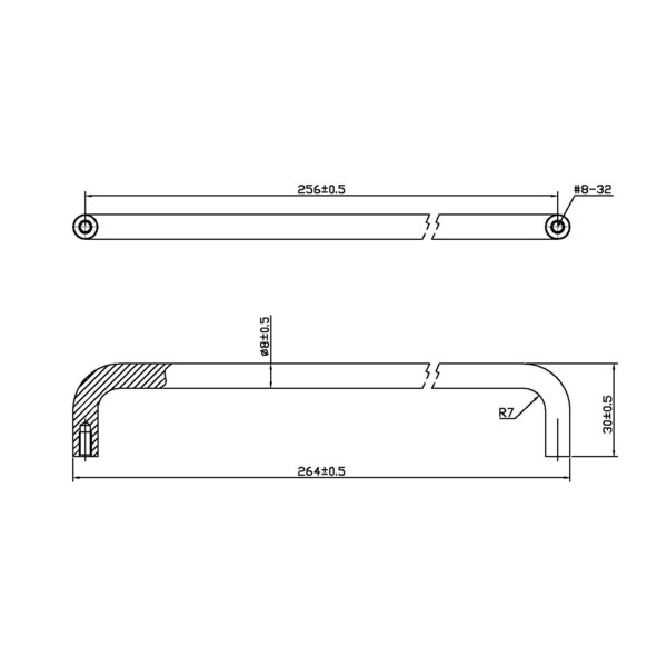 Richelieu 10 1/8 in (256 mm) Center-to-Center Chrome Contemporary Drawer Pull - BP2288256140