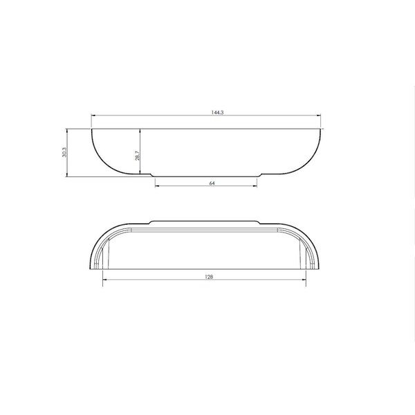 Richelieu 5 1/16 in (128 mm) Center-to-Center Brushed Nickel Transitional Drawer Pull - 6579128195