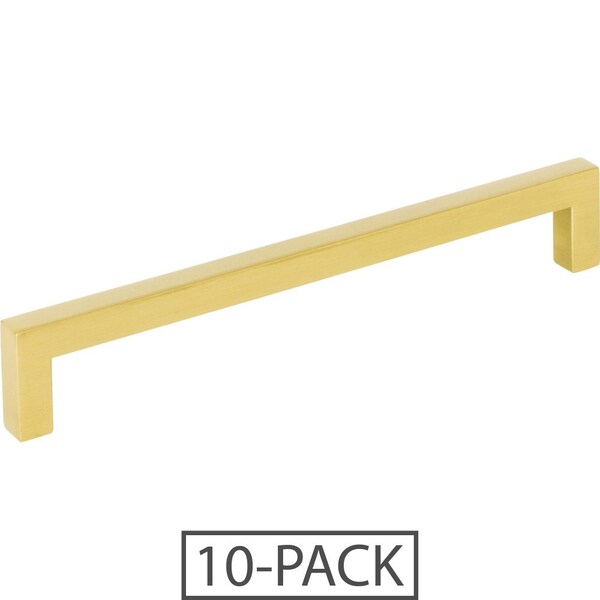 Elements By Hardware Resources 160 mm Center-to-Center Brushed Gold Square Stanton Cabinet Bar Pull,  - 625-160BG-10