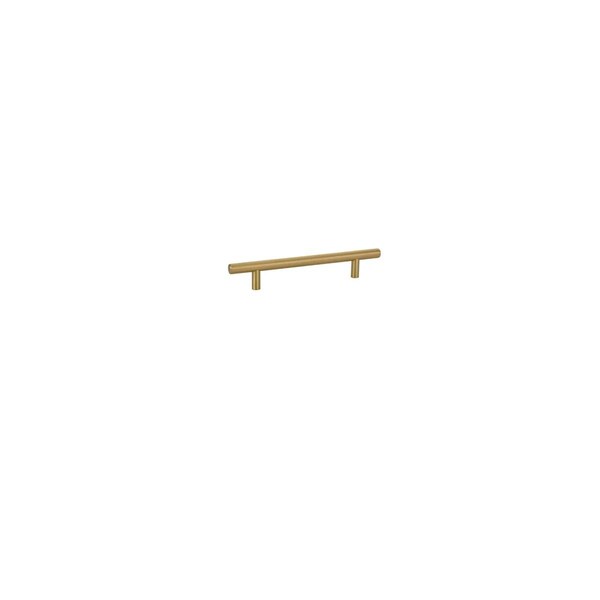 Patioplus 5 in. Center Bar Cabinet Pull, Satin Brass - PA2155472