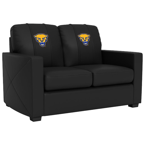 Dreamseat Silver Loveseat with Pittsburgh Panthers Alternate Logo - XZ7759003LSCDBK-PSCOL12124