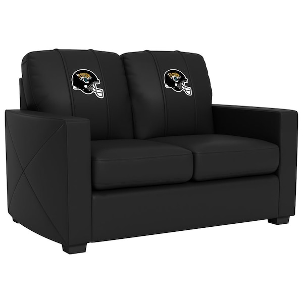 Dreamseat Silver Loveseat with Jacksonville Jaguars Helmet Logo - XZ7759003LSCDBK-PSNFL20087